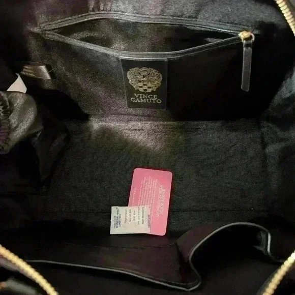 NWT Vince Camuto Livy Tote w/ Duster Soft Genuine Leather gorgeous gold accents - Picture 8 of 10